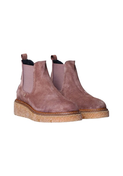 Taupe Bot Kadın Nantes-sy Toni Pons Splıt Leather Ankle Boot Wıth Sıde Elastıcs Kahve