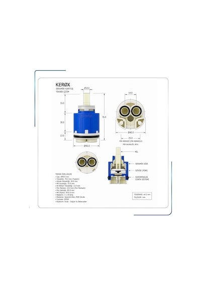 A25653yp 40mm Ayaklı Kartuş-kerox Kn40b Hws 1 Step