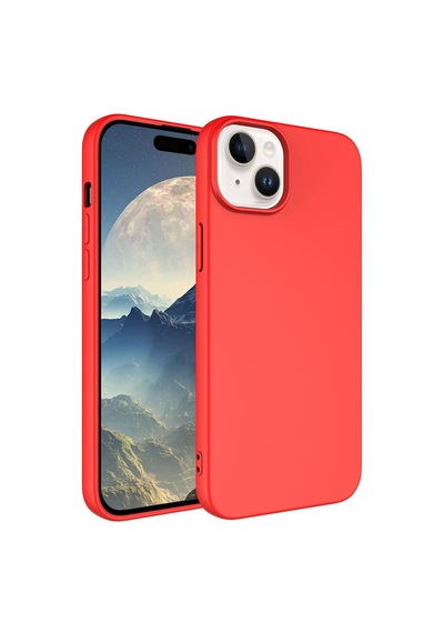 Apple Uyumlu iPhone 15 Plus Kılıf Zore Lsr Lansman Kapak Kırmızı