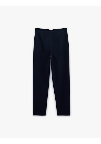 Koton Viskon Karışımlı Ekstra Yüksek Bel Slim Fit Cigarette Pantolon Lacivert 6sak40099uw Lacivert