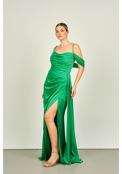 Saygın Kadın İp Askılı Uzun Abiye Elbise 0992449 Benetton
