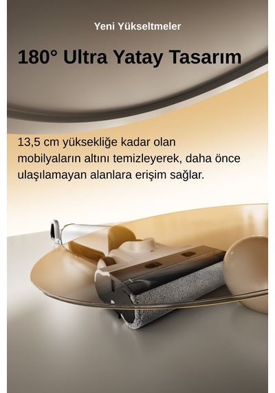 Uwant  D500  Vakum + Mop Kendini Temizleme Özellikli 17.000Pa Islak Kuru Şarjlı Süpürge