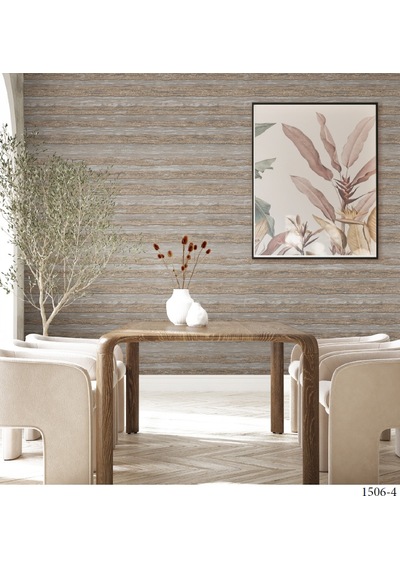 Adawall Vera 1506-4 Kabartmalı Yatay Sade Düz Desenli Duvar Kağıdı