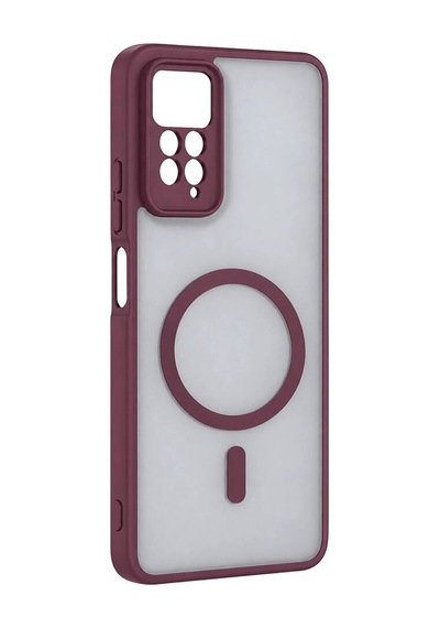 Xiaomi Redmi Note 11 Pro Loji Magsafe Kapak - Bordo Evimdeyokyok