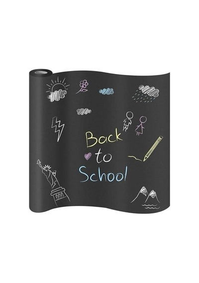 Büyük Boy Yapışkanlı Kara Tahta Okulda Evde Kullanım İçin Çocuk Kara Tahta 100x30cm 124-Pembe