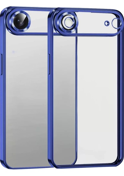 Apple iPhone Uyumlu 17 Air Razer Lensli Silikon - Lacivert Çok Renkli