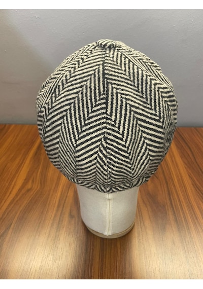 Hamze Peaky Blinders Vintage Model Balıksırtı Kışlık Kasket Şapka Bej
