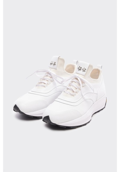 Derinet Hakiki Deri Erkek Sneakers Beyaz Beyaz