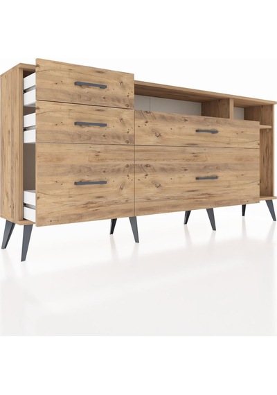 Arges Konsol 2 Raflı 5 Çekmeceli 176x30x83 Çam-çam/çam Çam/çam Arges Konsol 2 Raflı 5 Çekmeceli 176x30x83 Çam-çam/çam Çam/çam