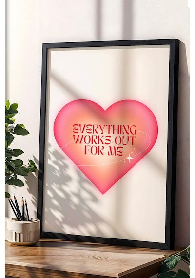 Everthing Works Out For Me Çerçeveli Tablo Aura Enerji Renkleri