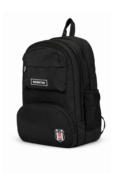 Beşiktaş Lisanslı Logolu Siyah Sırt Çantası - Su İtici Kumaşlı Laptop Bölmeli Okul Çantası
