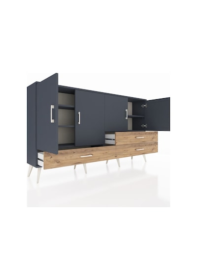 Arges Konsol 5 Raflı 3 Çekmeceli 4 Kapaklı 176x30x99 Antrasit-ant Antrasit-antrasit/çam Arges Konsol 5 Raflı 3 Çekmeceli 4 Kapaklı 176x30x99 Antrasit-ant Antrasit-antrasit/çam