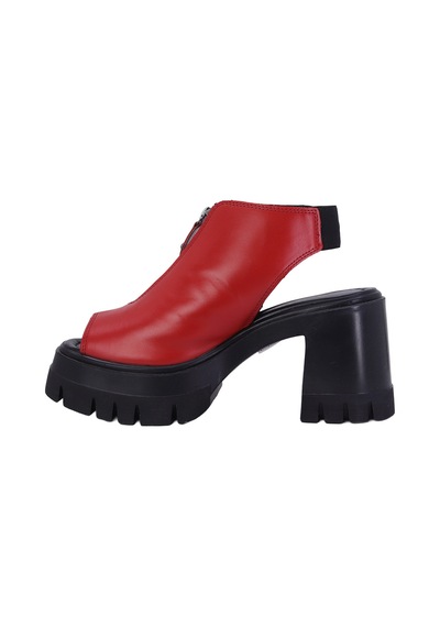 Albishoes Albini 2610911 Hakiki Deri Kadın Topuklu Sandalet Kırmızı