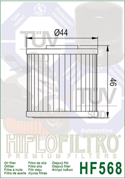 Kymco Xciting 400ı 12-23 Hiflo Hf-568 Yağ Filtresi
