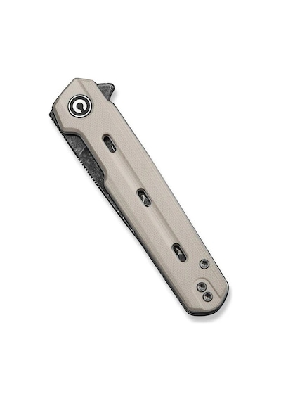 Civivi Navo Ivory G10 Handle Damascus Blade Kamp Çakı Krem
