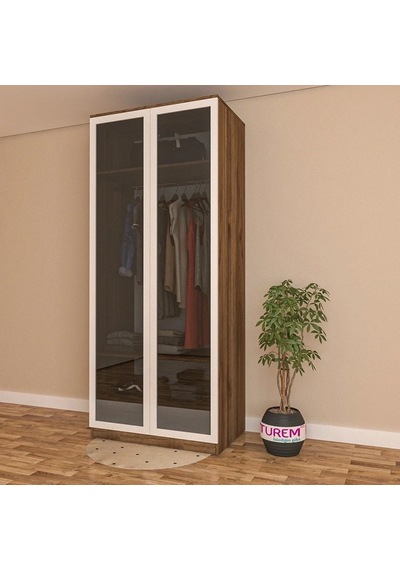 Elmas 2 Kapılı Reflekte Gardırop Mdf Beyaz Elmas 2 Kapılı Reflekte Gardırop Mdf Beyaz