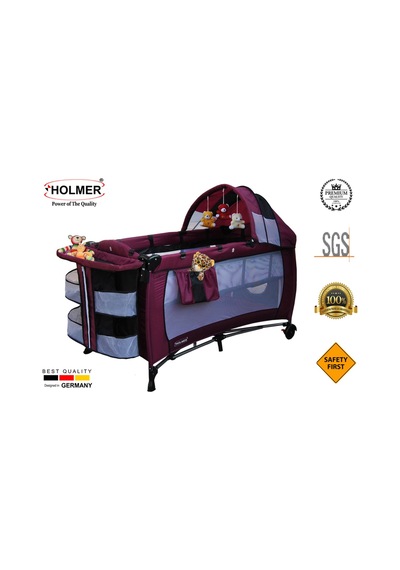 Holmer Kids Maxi Comfort Eurostyle Oyun Parkı - Mürdüm + Aloevera Yatak