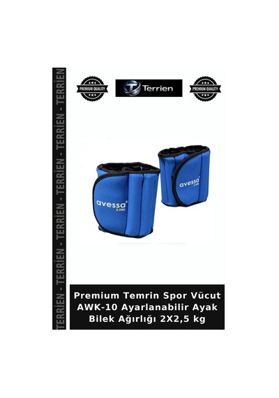 Premium Temrin Spor Vücut Awk-10 Ayarlanabilir Ayak Bilek Ağırlığı 2x2,5 Kg Belirtilmemiş