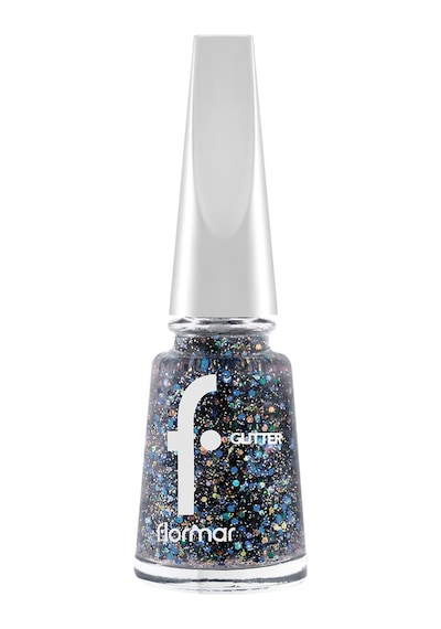 Flormar Glitter Yarı Transparan Parlak Bitişli Simli Oje GL41