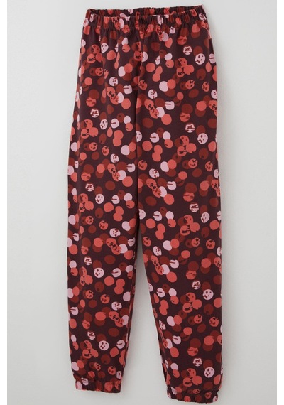 Breeze Kız Çocuk Pijama Takımı Neşeli Benekler Desenli 9-12 Yaş, Mürdüm Mürdüm