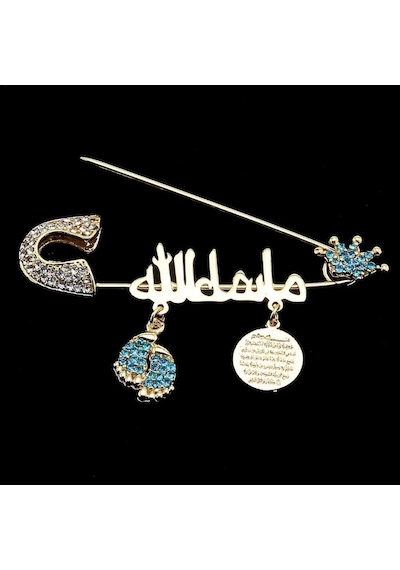 Sahiaksesuar Arapça Maşallah Yazılı Bebek Yaka Iğnesi 33