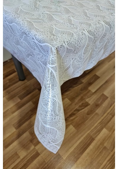 Hasır Pvc Kaplamalı Silinebilir Masa Örtüsü Su Geçirmez Lüks Muşamba Sofra Bezi Dantel Desenli Beyaz Hasır Pvc Kaplamalı Silinebilir Masa Örtüsü Su Geçirmez Lüks Muşamba Sofra Bezi Dantel Desenli Beyaz