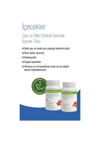 Herbalife Bitkisel Konsantre Çay Şeftali 50 G