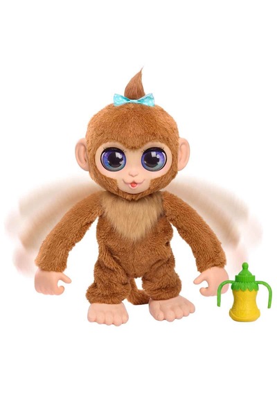 Giochi Presiozi Sesli Ve İnteraktif Furreal Yavru Maymun Fıstık 40 Cm Fur06000 Kahverengi