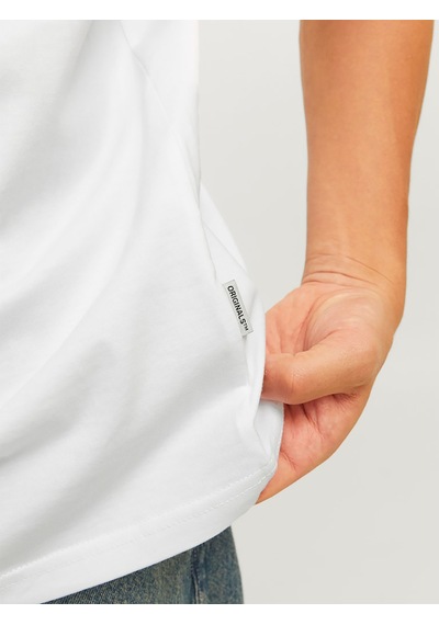 Jack & Jones Frederiksberg Erkek Beyaz Tişört 12262494-bw Beyaz