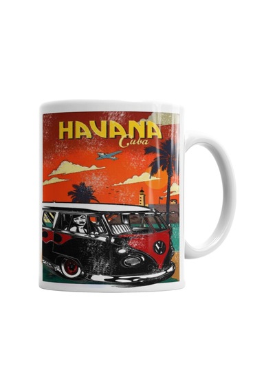 Volkswagen Kombi Havana Kupa Bardak Porselen Karışık