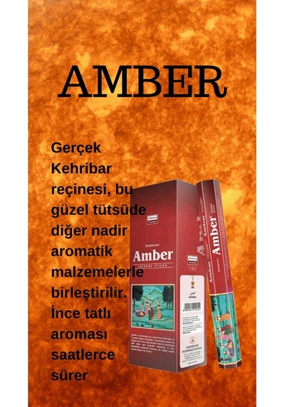 Amber Kötü Enerji Tütsüsü 20 Çubuk