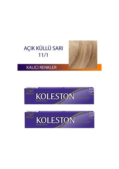 Hubrendy Tedarik 2 Adet Single Tüp Boya Saç Boyası Açık Küllü Sarı 11/1