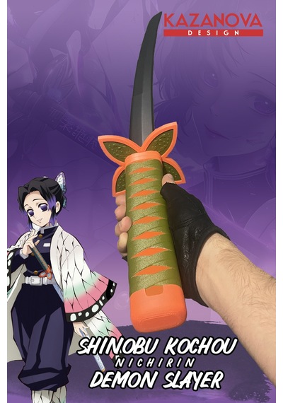 Kazanova Design Shinobu Kochou Demonslayer Anime Katlanabilir Katana 98 Cm