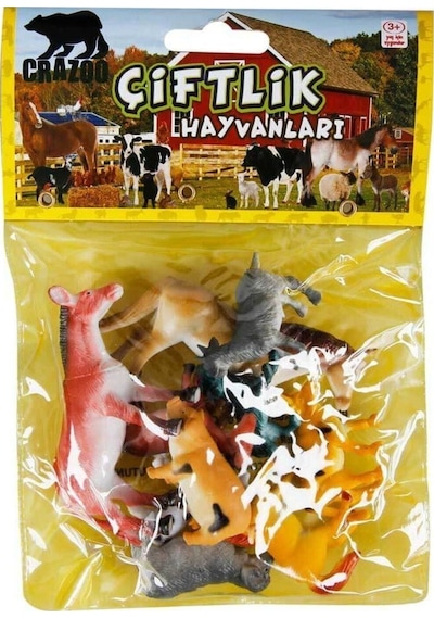 Crazoo Çiftlik Hayvanları Poşetli Hayvan Oyun Seti