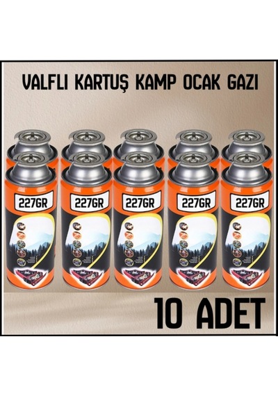 Uyguna-yakala 10 Adet - 227gr -valfli Kartuş Kamp Ocak Gazı-ykt.201 Çok Renkli