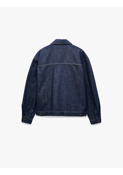 Koton Rahat Kalıp Pamuklu Uzun Kollu Klasik Yaka Çift Cepli Düğmeli Denim Ceket Raw 7wam50019nd 63x Koton Rahat Kalıp Pamuklu Uzun Kollu Klasik Yaka Çift Cepli Düğmeli Denim Ceket Raw 7wam50019nd 63x