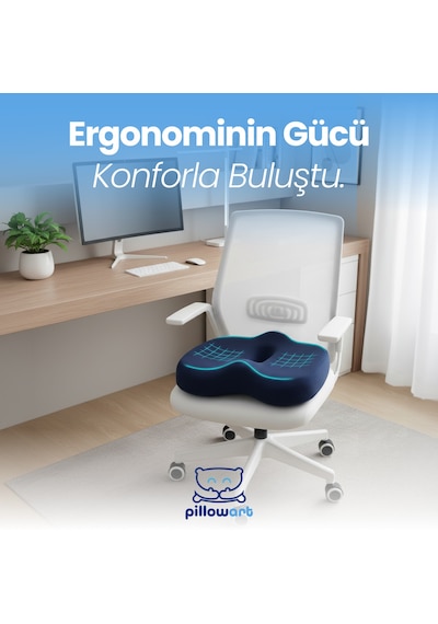 Ortopedik Oturma Simidi Koltuk Minderi Visko Kuyruk Sokumu Yastığı