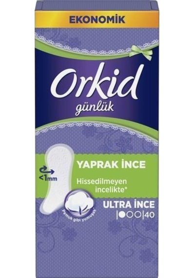 Orkid Parfümsüz İnce Günlük Ped 40'lı
