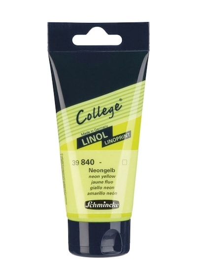 Schmincke : College Serisi Linol Baskı Boyası : 75 Ml : Neon Yellow