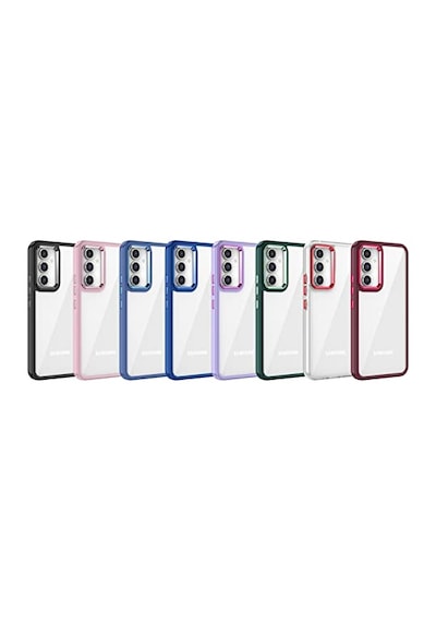 Kılıf Kamera Lens Korumalı Elektroplatin Kaplama Sert Pc Colourful Platinum Serisi Lila