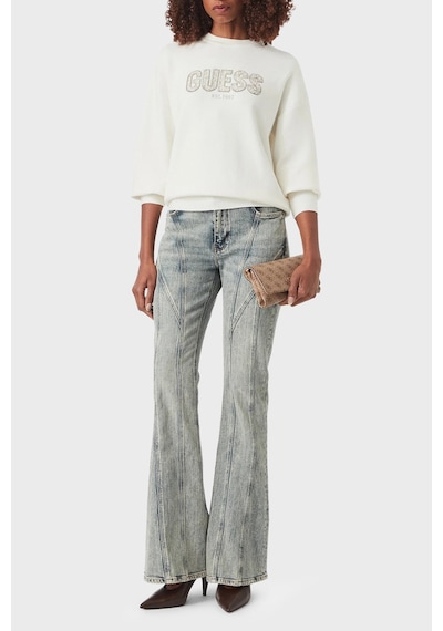 Guess Ls Cn Madeline Logo Kazak W6yr30z0978 Kadın Kazak W6yr30 Z0978 G012 Beyaz