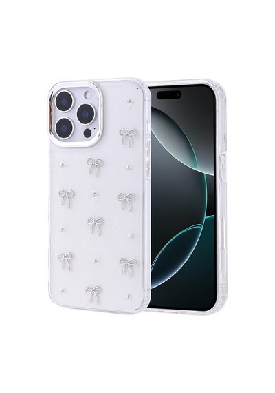 Kilifone - İphone 16 Pro Uyumlu Kılıf Airbag Tasarımlı Simli Şeffaf Kutup Kapak - Fiyonk - T36387