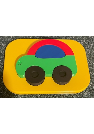 Çocuklar İçin Araba Bulmacası Renkli Puzzle Oyuncak Eğitici Oyuncak