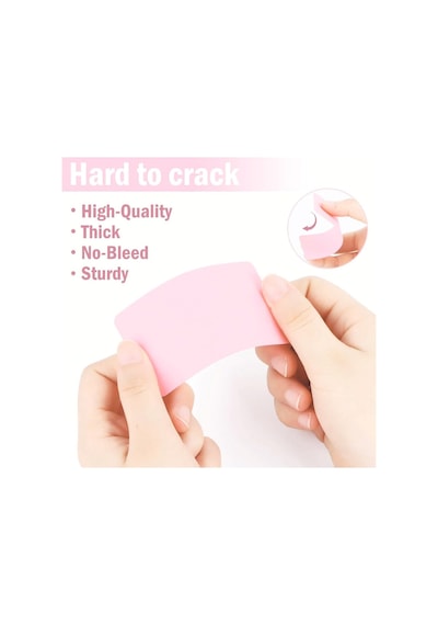 Boş Kelime Kartları 5x8 Cm - 50 Adet Oval Kenarlı / Tabu & Not Kartları - Pembe Diğer