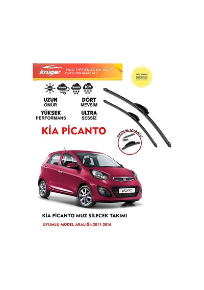 Kia Picanto Silecek Silgi Silgeç Silgeç Silgi 11 125 Motor 2011-2016 Araca Özel Aparat