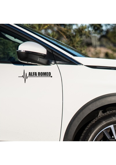 Alfa Romeo 164 Sticker Sol Sağ Yan Ayna Altı Araç Markalı Sticke