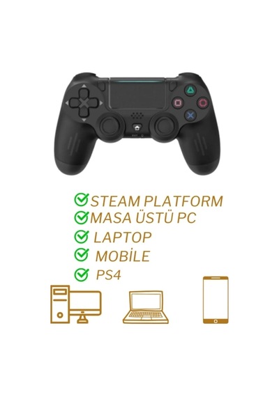 PS4 Joystick Tablet Telefon Pc Uyumlu Titreşimli Oyun Kolu 2 Adet