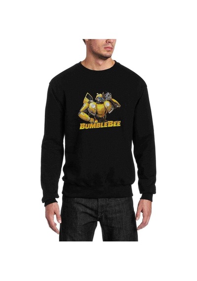 Transformers Bumblebee Music Black Baskılı Erkek Sweatshirt (529019110)