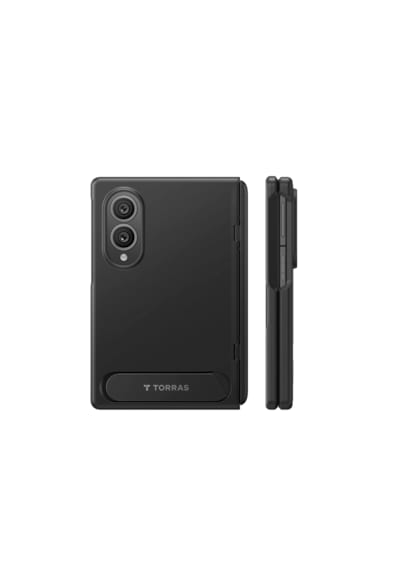 Torras Samsung Galaxy Uyumlu Z Fold 8 Ostand L1 2 Adet Ekran Koruyuculu Standlı Magsafe Kapak Siyah