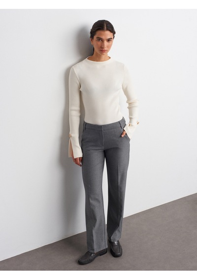 Dilvin 72187 Düşük Bel Pantolon-gri Gri